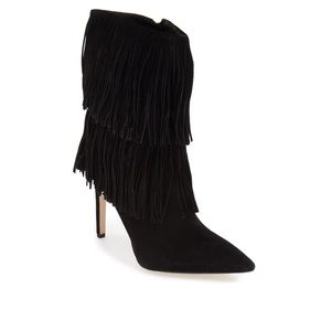 Sam Edelman ‘Belinda’ Fringed Suede Pointy Toe Boot